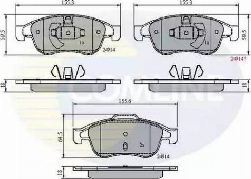 Comline CBP01677 - Гальмівні колодки, дискові гальма avtolavka.club