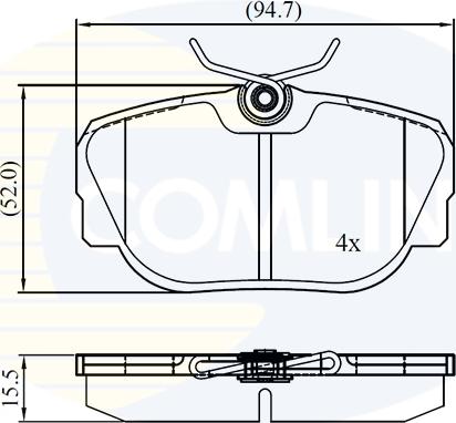 Comline CBP01093 - Гальмівні колодки, дискові гальма avtolavka.club