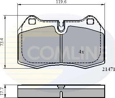 Comline CBP01097 - Гальмівні колодки, дискові гальма avtolavka.club