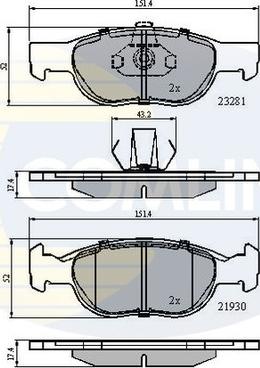 Comline CBP01018 - Гальмівні колодки, дискові гальма avtolavka.club