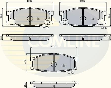 Comline CBP01087 - Гальмівні колодки, дискові гальма avtolavka.club