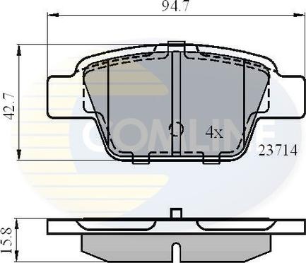 Comline CBP01039 - Гальмівні колодки, дискові гальма avtolavka.club