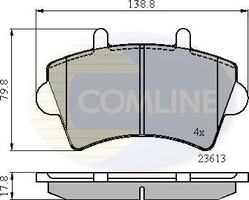 Comline CBP01035 - Гальмівні колодки, дискові гальма avtolavka.club