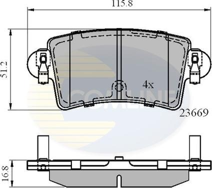 Comline CBP01036 - Гальмівні колодки, дискові гальма avtolavka.club