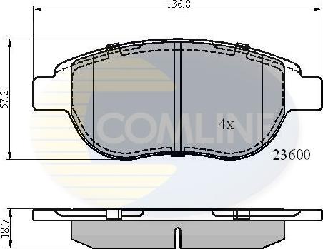 Comline CBP01038 - Гальмівні колодки, дискові гальма avtolavka.club