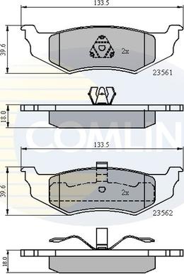 Comline CBP01100 - Гальмівні колодки, дискові гальма avtolavka.club