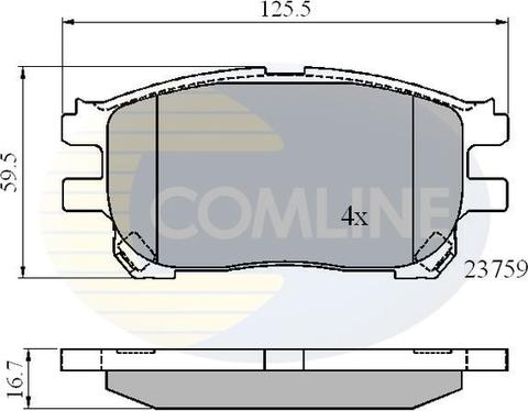 Comline CBP01139 - Гальмівні колодки, дискові гальма avtolavka.club