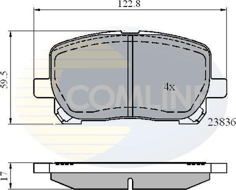 Comline CBP01132 - Гальмівні колодки, дискові гальма avtolavka.club