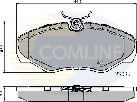 Comline CBP01127 - Гальмівні колодки, дискові гальма avtolavka.club