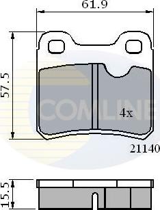 Comline CBP0117 - Гальмівні колодки, дискові гальма avtolavka.club