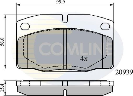 Comline CBP0135 - Гальмівні колодки, дискові гальма avtolavka.club