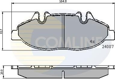 Comline CBP01305 - Гальмівні колодки, дискові гальма avtolavka.club