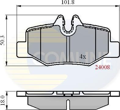 Comline CBP01306 - Гальмівні колодки, дискові гальма avtolavka.club