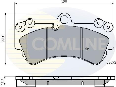 Comline CBP01314 - Гальмівні колодки, дискові гальма avtolavka.club