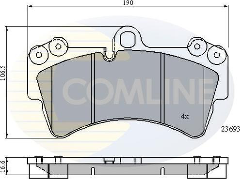 Comline CBP01315 - Гальмівні колодки, дискові гальма avtolavka.club