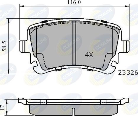 Comline CBP01313 - Гальмівні колодки, дискові гальма avtolavka.club