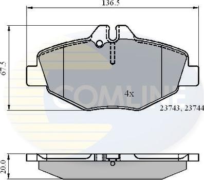 Comline CBP01209 - Гальмівні колодки, дискові гальма avtolavka.club