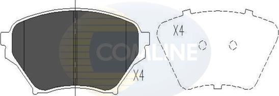 Comline CBP01206 - Гальмівні колодки, дискові гальма avtolavka.club