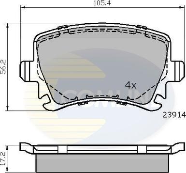 Comline CBP01284 - Гальмівні колодки, дискові гальма avtolavka.club