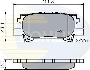 Comline CBP01279 - Гальмівні колодки, дискові гальма avtolavka.club