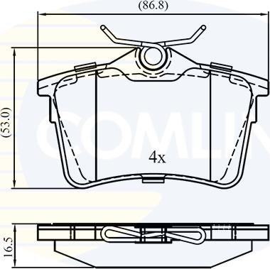 Comline CBP01797 - Гальмівні колодки, дискові гальма avtolavka.club