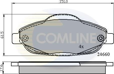 Comline CBP01765 - Гальмівні колодки, дискові гальма avtolavka.club