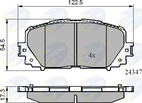 Comline CBP01767 - Гальмівні колодки, дискові гальма avtolavka.club