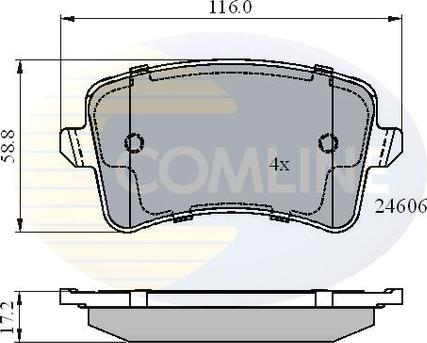 Comline CBP01709 - Гальмівні колодки, дискові гальма avtolavka.club