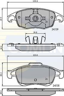 Comline CBP01719 - Гальмівні колодки, дискові гальма avtolavka.club