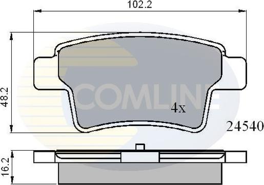 Comline CBP01713 - Гальмівні колодки, дискові гальма avtolavka.club