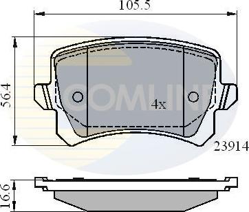 Comline CBP01712 - Гальмівні колодки, дискові гальма avtolavka.club