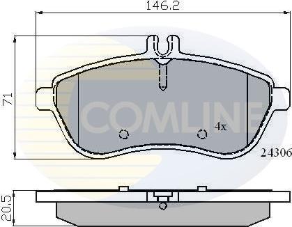 Comline CBP01786 - Гальмівні колодки, дискові гальма avtolavka.club