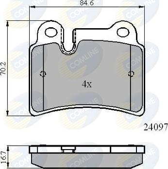 Comline CBP01728 - Гальмівні колодки, дискові гальма avtolavka.club