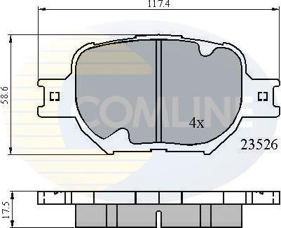 Comline CBP0896 - Гальмівні колодки, дискові гальма avtolavka.club