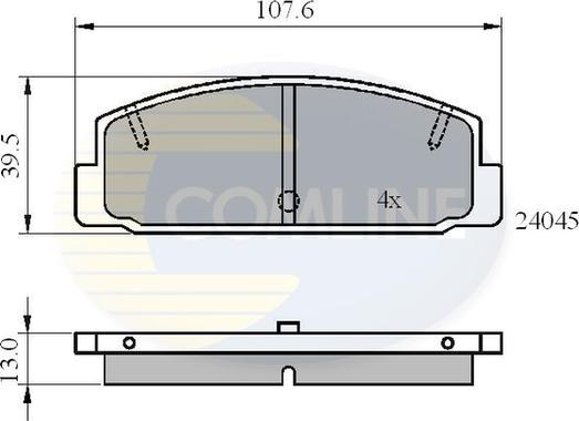 Comline CBP0819 - Гальмівні колодки, дискові гальма avtolavka.club