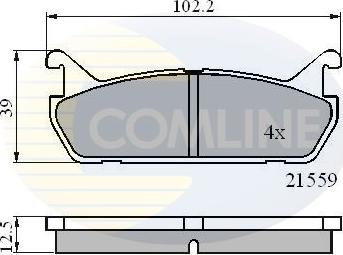 Comline CBP0875 - Гальмівні колодки, дискові гальма avtolavka.club