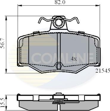 Comline CBP0878 - Гальмівні колодки, дискові гальма avtolavka.club