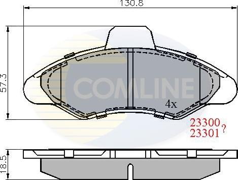 Comline CBP0393 - Гальмівні колодки, дискові гальма avtolavka.club