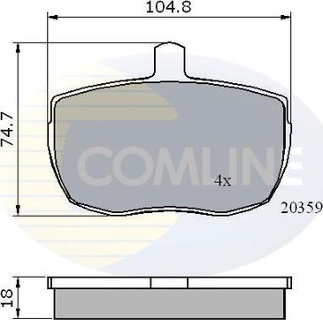 Comline CBP0319 - Гальмівні колодки, дискові гальма avtolavka.club