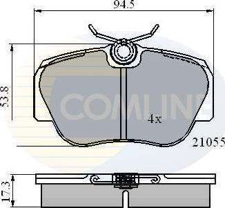 Comline CBP0328 - Гальмівні колодки, дискові гальма avtolavka.club