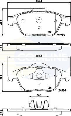 Comline CBP02020 - Гальмівні колодки, дискові гальма avtolavka.club