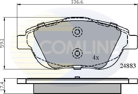 Comline CBP02027 - Гальмівні колодки, дискові гальма avtolavka.club