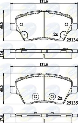 Comline CBP02197 - Гальмівні колодки, дискові гальма avtolavka.club