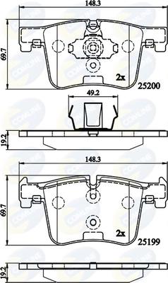 Comline CBP02149 - Гальмівні колодки, дискові гальма avtolavka.club