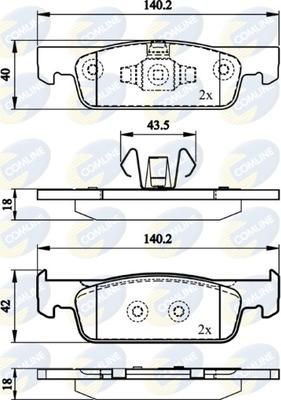 Comline CBP02144 - Гальмівні колодки, дискові гальма avtolavka.club