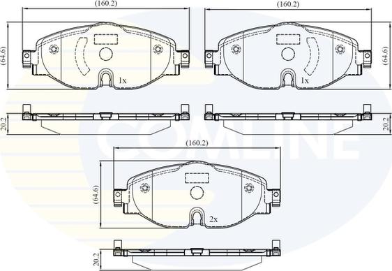 Comline CBP02158 - Гальмівні колодки, дискові гальма avtolavka.club