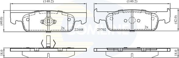 Comline CBP02398 - Гальмівні колодки, дискові гальма avtolavka.club