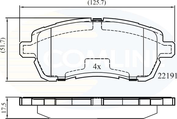 Comline CBP02361 - Гальмівні колодки, дискові гальма avtolavka.club