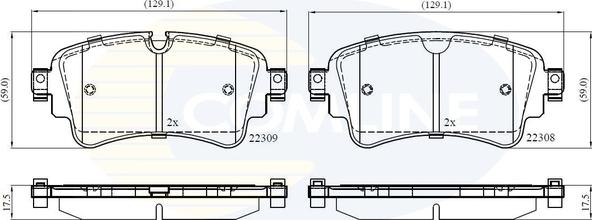 Comline CBP02362 - Гальмівні колодки, дискові гальма avtolavka.club