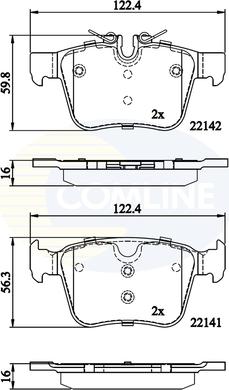 Comline CBP02255 - Гальмівні колодки, дискові гальма avtolavka.club